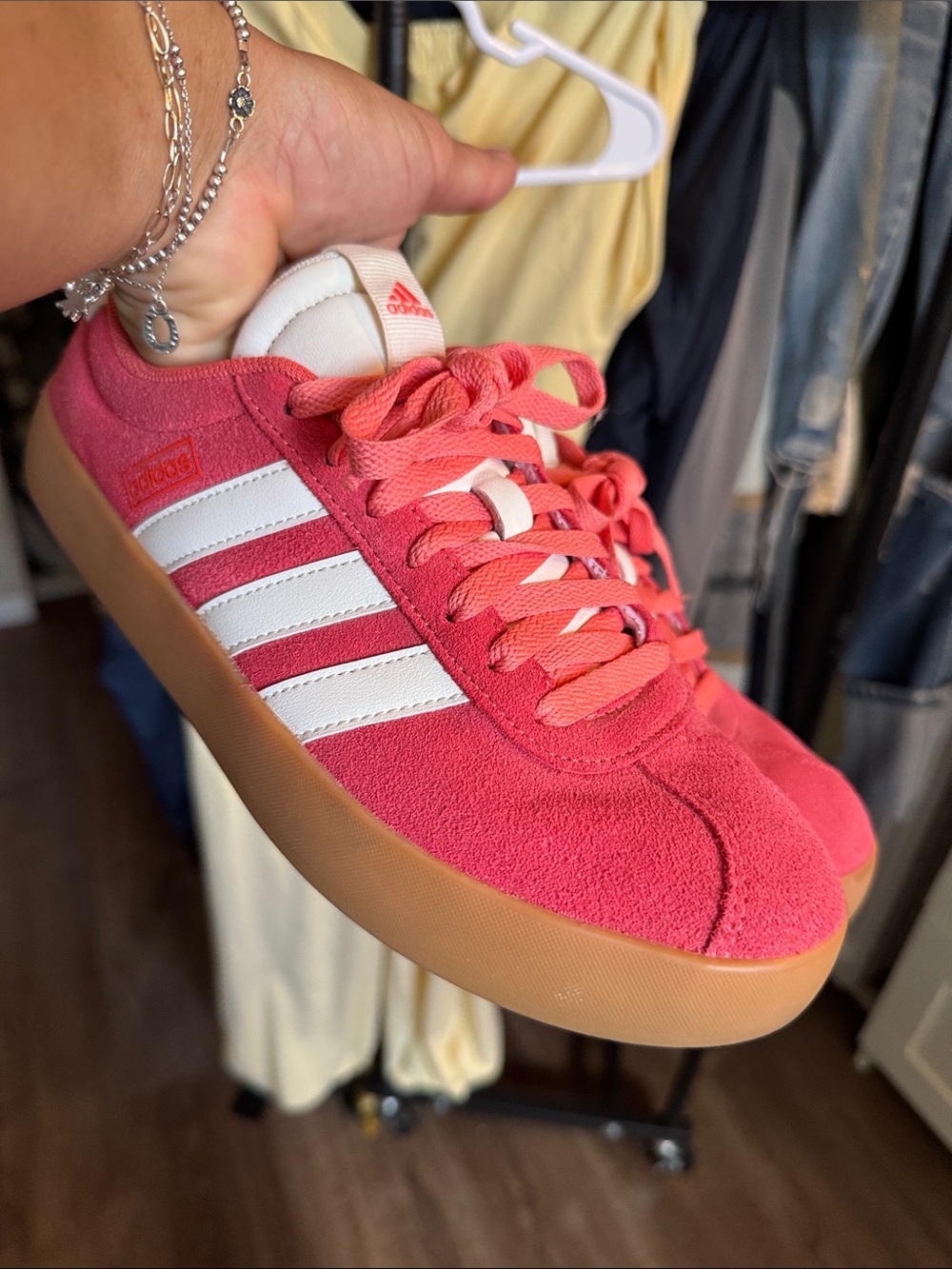 Coral suede Adidas